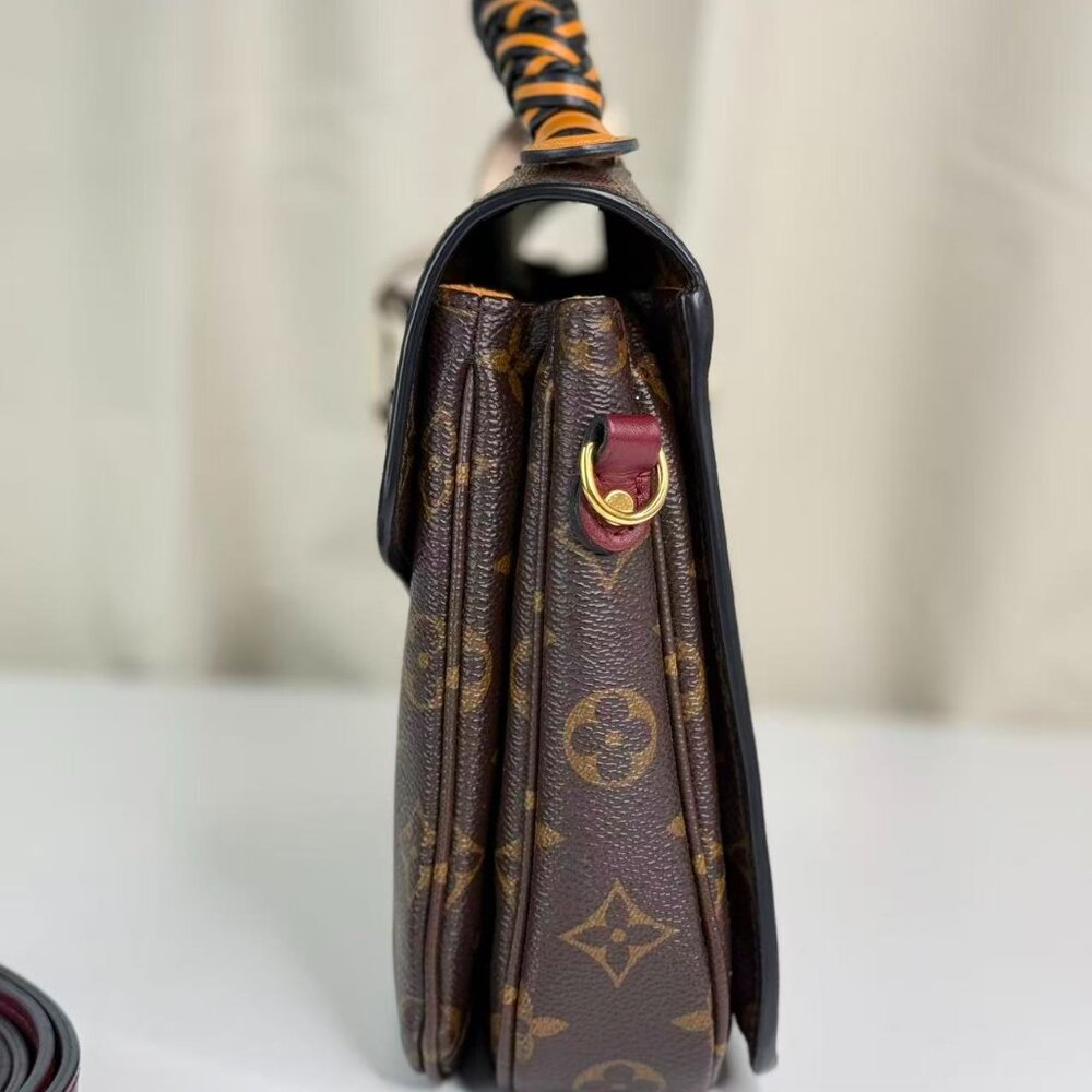 Louis Vuitton Monogram Canvas Metis Shoulder Bag Crossbody with Purple Strap - Picture 3 of 11